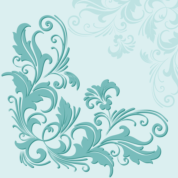 Vector card with floral elements - Διάνυσμα, εικόνα