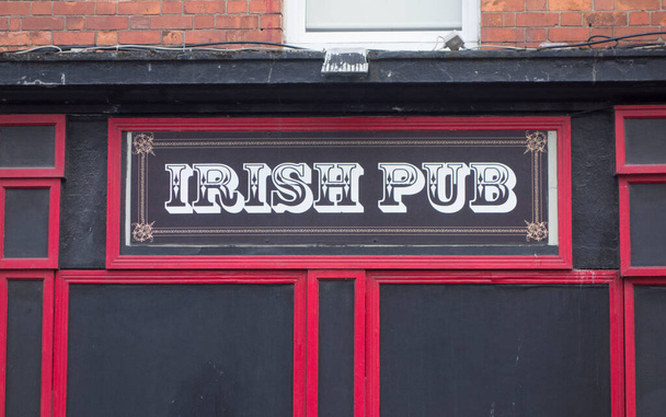 Pub sign on the door, place for drinking and socializing - Photo, Image