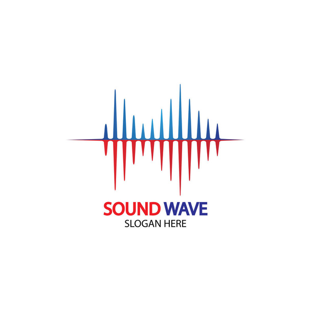 Ses dalgaları vektör çizim şablonu - Vektör, Görsel