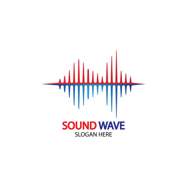Ses dalgaları vektör çizim şablonu - Vektör, Görsel