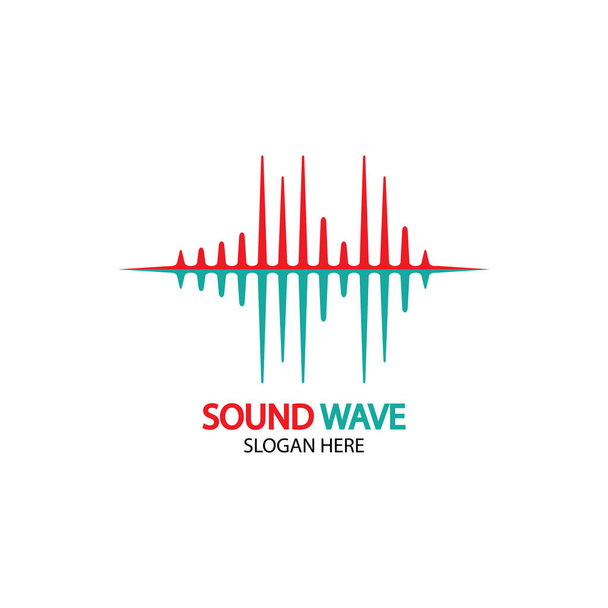 Modello di progettazione illustrazione vettoriale onde sonore - Vettoriali, immagini