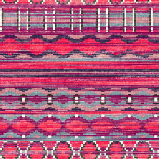 Stampa senza cuciture del modello del quadrato del tappeto di Kilim Pixel - Foto, immagini