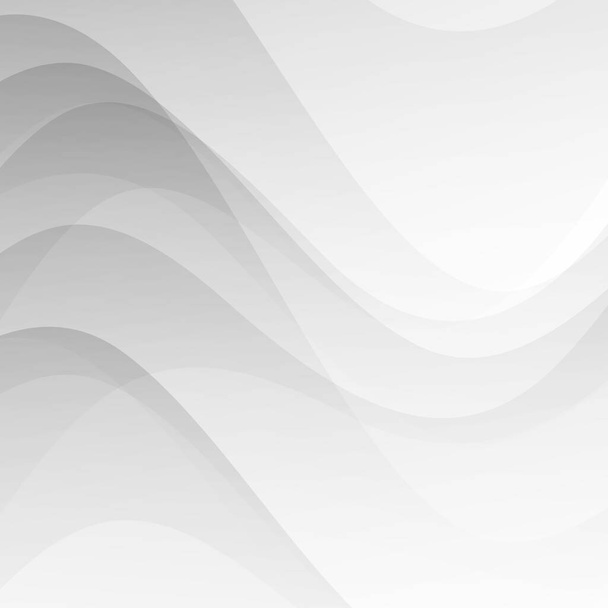 Абстрактный серый фон с волнистыми линиями - векторная иллюстрация - Вектор,изображение