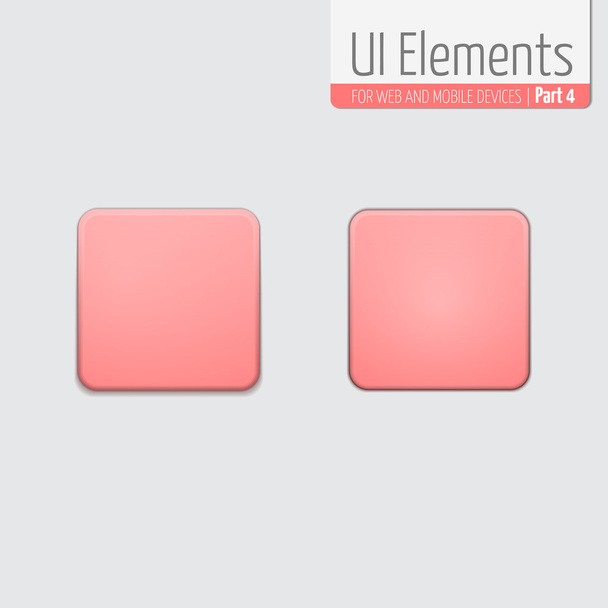 Square button with rounded corners. - Vector, Image