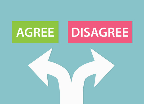 agree or disagree choice concept- vector illustration - Vector, Image