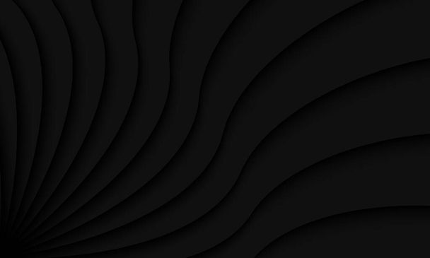 Αφηρημένη μαύρη σκιά καμπύλη σπιράλ εικονογράφηση διάνυσμα. - Διάνυσμα, εικόνα