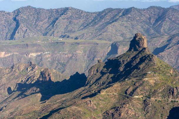 The View From the popular Gran Canarian Landmark Roque Nublo - Φωτογραφία, εικόνα