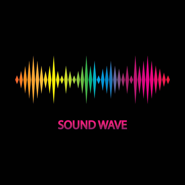 Geluidsgolf. Kleurrijke geluidsgolven voor feest, DJ, pub, clubs, disco 's. Audio equalizer technologie. illustratie - Vector, afbeelding