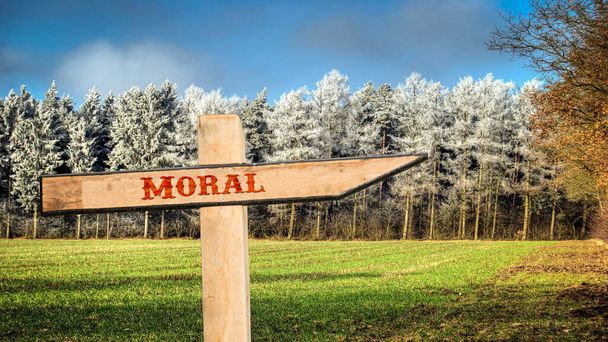 Вуличний знак Шлях до моралі
 - Фото, зображення