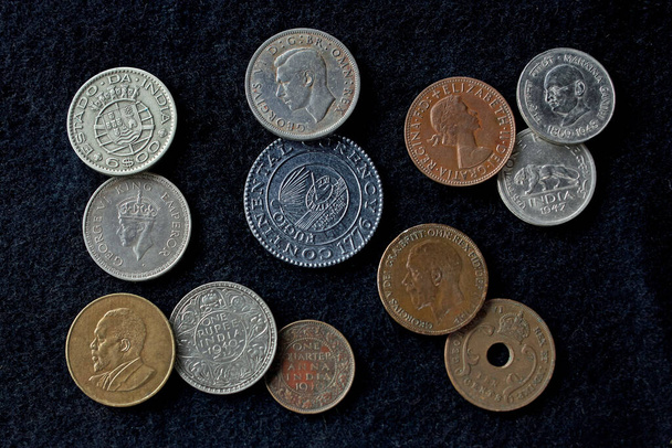 13 Jun 2006 World Assorted coins Studio Shot Kalyan near Mumbai Maharashtra INDIA - Photo, Image