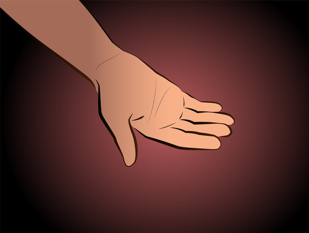 Hand Begging Black - Vector, Image