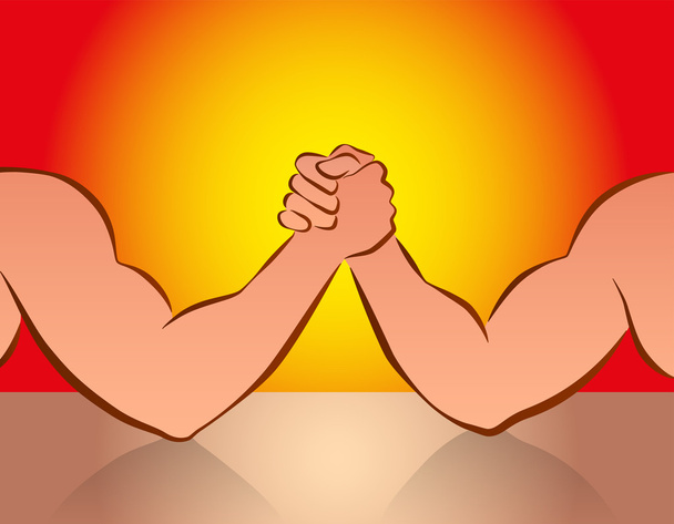 Arm Wrestling Red - Vector, Image