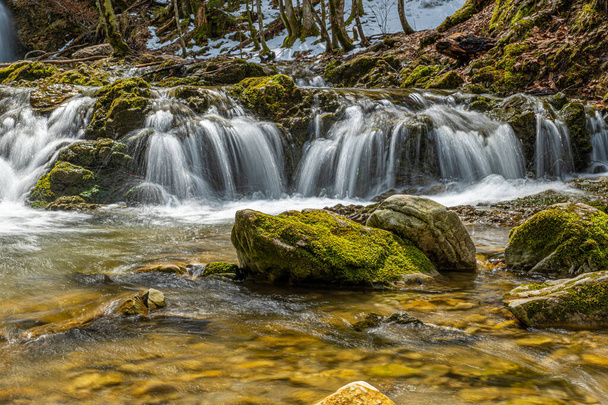 Landschaft der Josefstaler Wasserfälle am Schliersee, Bayern, Deutschland - Foto, Bild
