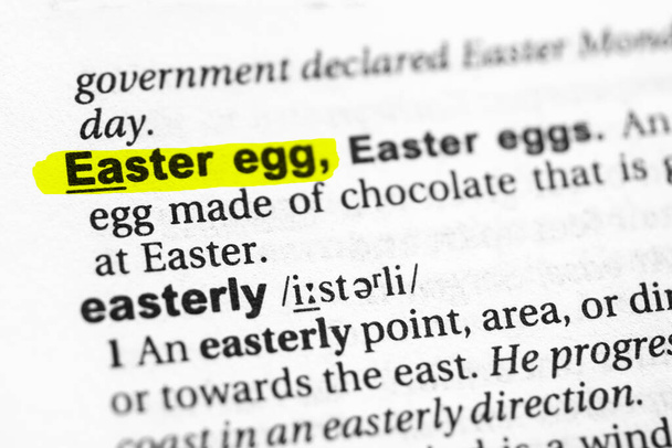Palavra destacada easter egg concept and meaning. - Foto, Imagem