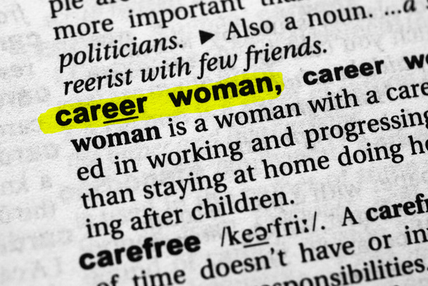 Highlighted word career woman concept and meaning. - Photo, Image
