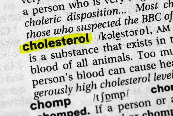 Vurgulanmış kelime kolesterol kavramı ve anlamı. - Fotoğraf, Görsel
