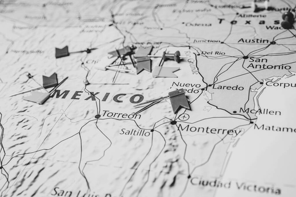 Мексика на карті Америки. - Фото, зображення
