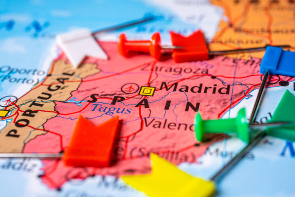 İspanya Avrupa haritasında - Fotoğraf, Görsel