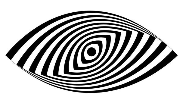 Чорно-білий абстрактний ребристий фон в стилі поп-арту, шпалери для дизайну гіпнотичної концепції творчий
 - Вектор, зображення
