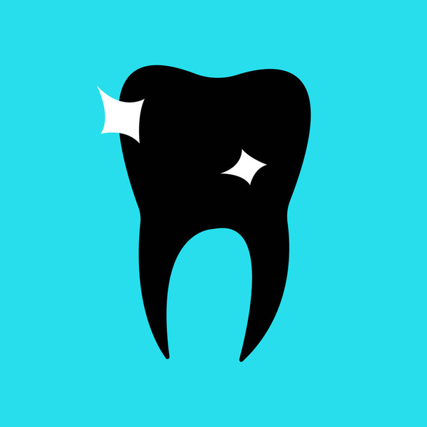  vector illustration of black tooth, - Vector, Image
