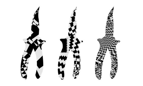 ілюстрація сосків з абстрактними ребристими гіпнотичними візерунками в стилі поп-арту
 - Вектор, зображення
