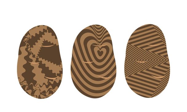 ілюстрація картоплі з абстрактними ребристими гіпнотичними візерунками в стилі поп-арту
 - Вектор, зображення