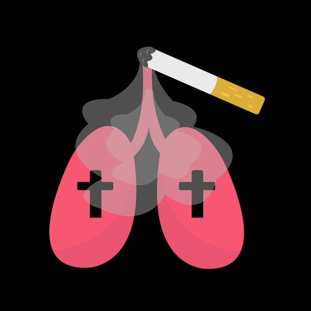 anti-smoking concept, vector illustration  - Vector, Image