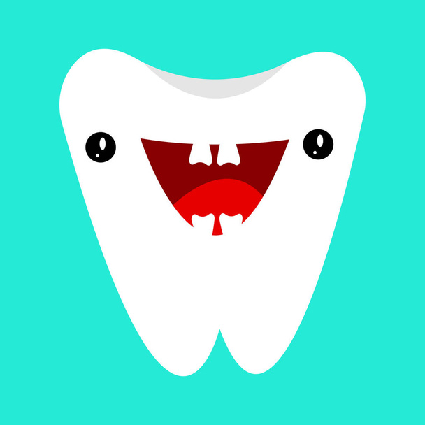cartoon character of happy tooth, vector illustration - Vector, Image