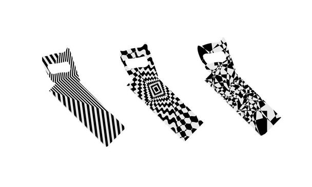 Abbildung von Sägen mit abstrakten gerippten hypnotischen Mustern im Stil der Pop-Art - Vektor, Bild