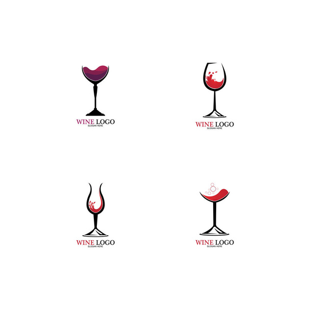 ワインのロゴデザインテンプレート。アイコンベクトルのイラスト - ベクター画像
