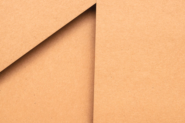 abstrait papier brun fond géométrique feuille de carton - Photo, image