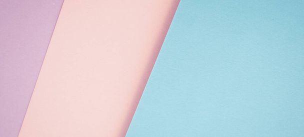 abstract colored paper background geometric pastel tone wallpaper banner for web - Foto, Bild