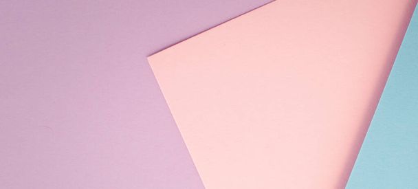 abstraite couleur papier fond géométrique pastel ton papier peint bannière pour web - Photo, image