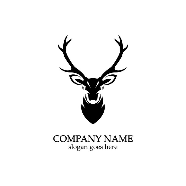 Deer head Logo malli vektori kuvake kuvitus suunnittelu - Vektori, kuva