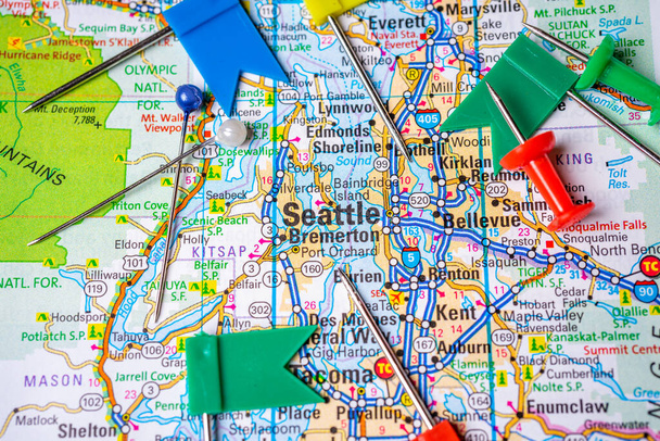 Seattle on the USA map - Photo, Image