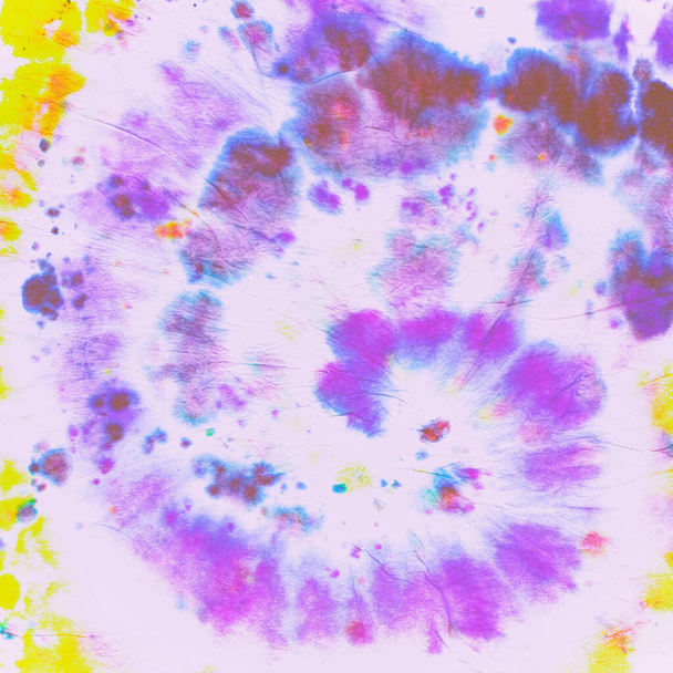Tie Dye Circle. Rainbow Artistic Print. Multi - Photo, Image