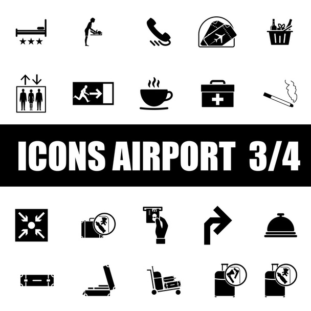 Set of icons airport - Vector, Image