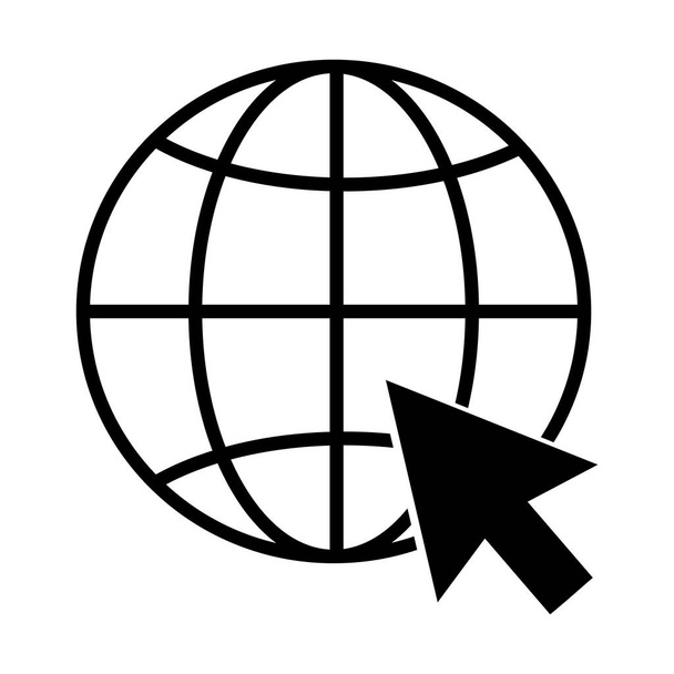 icône Internet. Aller au symbole de l'icône Web. Modèle plat simple vectoriel isolé sur fond blanc - Vecteur, image