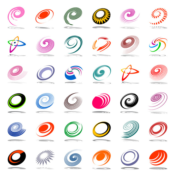Spiral and rotation design elements.  - Vector, Image