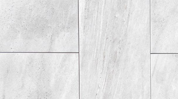 Superficie del piso de baldosas blancas con línea de rejilla para fondo - Foto, Imagen