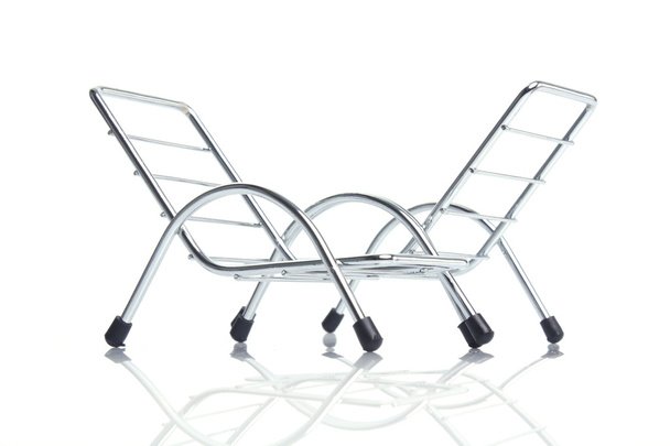Two silver steel chair - Zdjęcie, obraz