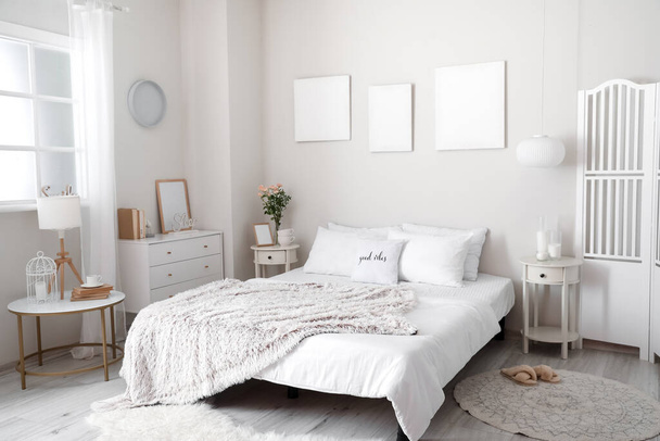 Stylish interior of modern bedroom - Fotó, kép