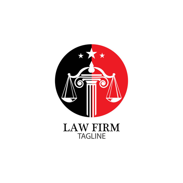 Ügyvédi Iroda logó és ikon design sablon vektor - Vektor, kép