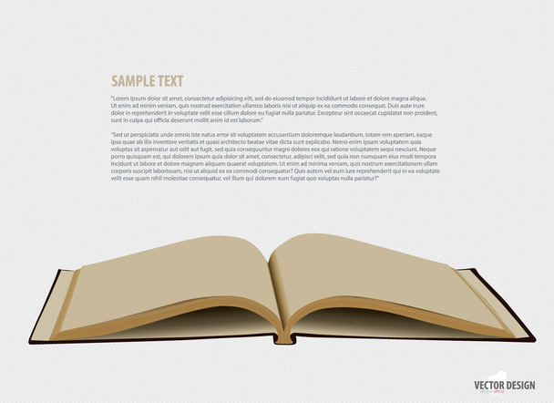 Opened book with blank pages. Vector illustration. - Vector, imagen