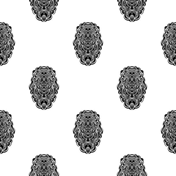 Tiki Idol Lächeln Muster nahtlose Vektor wiederholen geometrische für jedes Web-Design - Vektor, Bild