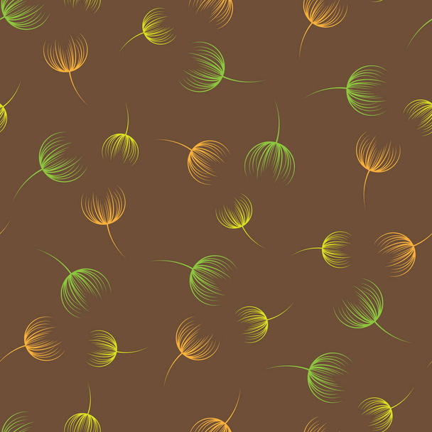 Herbstliches Muster mit Elementen aus Luftsaaten. Der Hintergrund ist vom Ornament isoliert. Vektorillustration. - Vektor, Bild