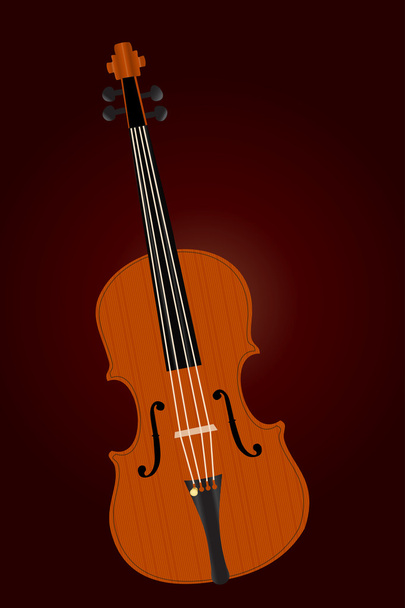 Graphic illustration of old viola over dark background - Wektor, obraz