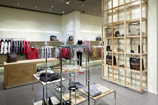 nuevo interior de la tienda de tela
 - Foto, Imagen