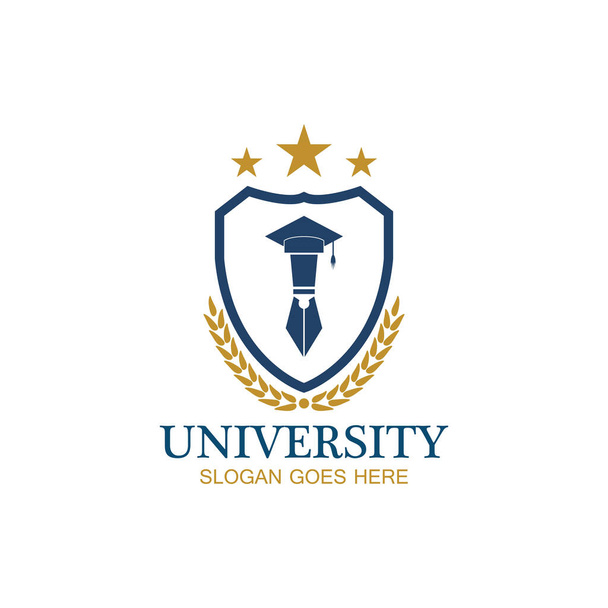 Шаблон дизайну логотипу університету, академії, школи та курсу
 - Вектор, зображення