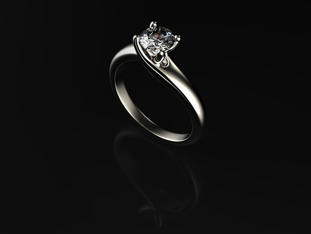 Кільце з діамантом
 - Фото, зображення